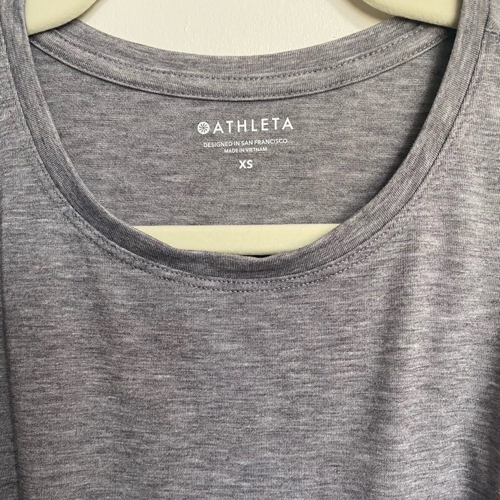 Athleta Gray Racerback Athletic Tank Top Size XS Workout Yoga - Picture 3 of 7